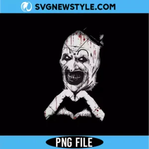 Art The Clown PNG | Terrifier Killer Clown Sublimation Design for Shirts