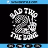 Bad Two The Bone 2nd Birthday Skeleton Svg Digital Download | Toddler Cut File 3 Bad Two The Bone 2nd Birthday Skeleton Svg