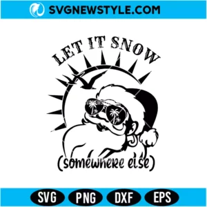 Beach Christmas Santa SVG