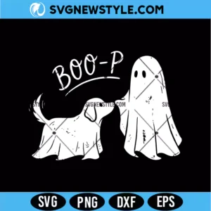 Boo-P Ghost Dog Svg Digital Download | Cute Halloween Cut File
