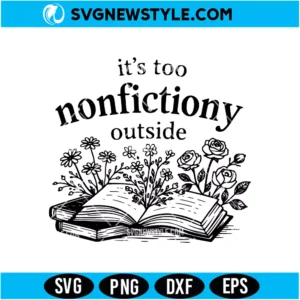 Booktrovert Floral Svg