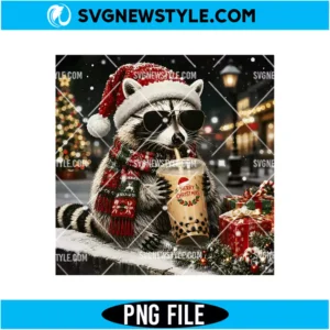 Christmas Raccoon PNG