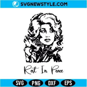 Tribute Dolly Parton Memorial SVG Digital Download | Country Music Cut File