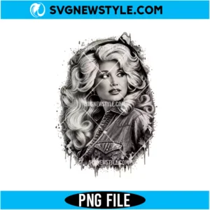 Dolly Parton Grunge PNG Digital Download | Vintage Country Clipart
