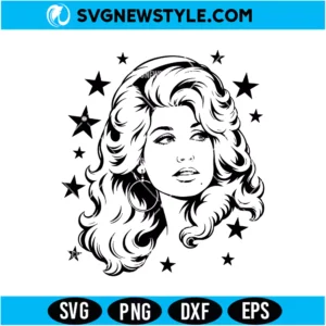 Dolly Parton Stars SVG Digital Download | Country Music Cricut Design