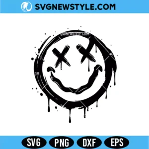 Dripping Face Svg Png Digital Download | Melting Aesthetic Cut File