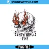 Everything's Fine Skull PNG