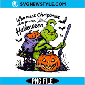 Funny Grinch Halloween PNG