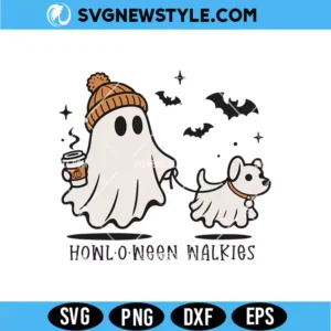 Ghost Walking Dog Svg