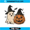 Ghost and Pumpkin PNG Digital Download | Halloween Aesthetic Graphic 2 Ghost and Pumpkin PNG