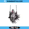 Ghost on Swing PNG Digital Download | Spooky Cute Halloween Clipart 2 Ghost on Swing PNG