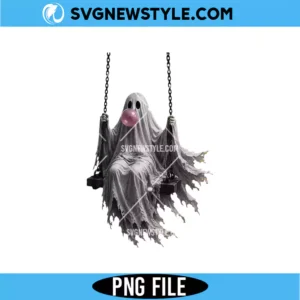 Ghost on Swing PNG