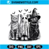 Halloween Cats Vector SVG PNG Digital Download | Spooky Kitty Cut File 2 Halloween Cats Vector SVG