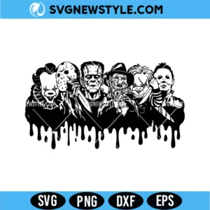 Halloween Horror Movie Characters SVG Digital Download | Spooky Cut File