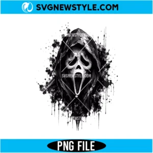 Halloween Horror Movie Mask PNG Digital Download | Vintage Slasher Horror Icon