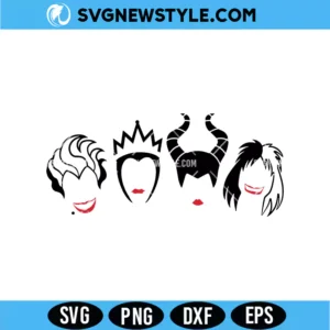 Halloween Villains SVG PNG Digital Download | Spooky Character Cut File