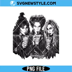 Hocus Pocus Iced Coffee Halloween PNG