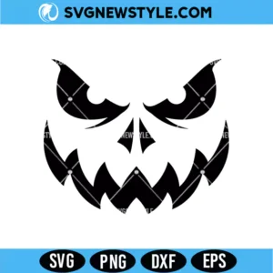 Jack O Lantern Face SVG Digital Download | Spooky Pumpkin Cut File
