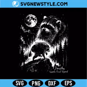 Jimothy Seattle Feral Legend Raccoon SVG Digital Download | Funny Meme Cut File