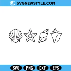 Seashells Outline SVG