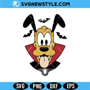 Pluto Vampire Halloween SVG Digital Download | Cartoon Dog Cut File