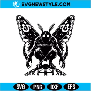 Mothman Cryptid SVG PNG Digital Download | Spooky Cryptozoology Design