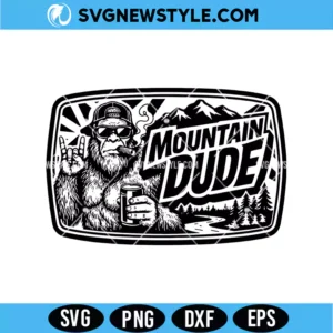 Mountain Dude SVG Digital Download | Outdoor Adventure Cut File