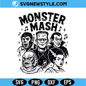Music Monsters Svg Png Digital Download | Cute Band Cut File