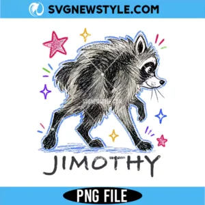 Jimothy Raccoon PNG Design | Funny Trash Panda Sublimation File