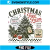 Retro Christmas Tree Farm Png Digital Download | Rustic Holiday Graphic 2 Retro Christmas Tree Farm Png