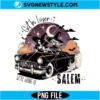 Retro Witch Car Ride PNG Digital Download | Vintage Spooky Clipart 2 Retro Witch Car Ride PNG