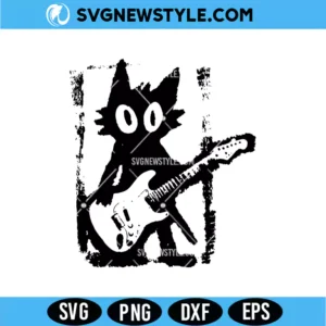 Rock Star Cat Svg