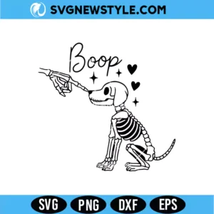 Skeleton Dog Boop SVG PNG