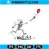 Skeleton Lost Balloon Svg PNG