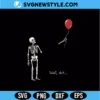 Skeleton Lost Balloon Svg Digital Download | Cute Spooky Halloween Cut File 2 Skeleton Lost Balloon Svg