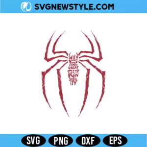 Spider Man Great Responsibility SVG