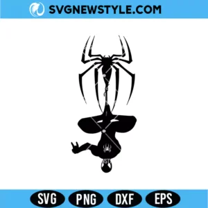 Spider-Man Hanging Upside Down SVG