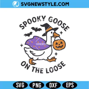 Spooky Goose On The Loose Halloween SVG Digital Download | Funny Halloween Cut File