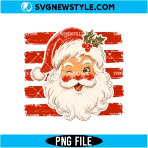 Striped Santa PNG