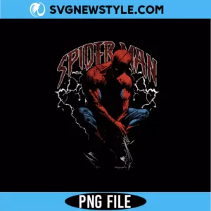 Vintage Spider-Man Streetwear Png