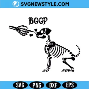 Dog Skeleton Boop Your Nose SVG Digital Download | Spooky Pet Cut File