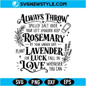 Always Throw Spilled Salt SVG
