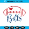Buffalo Bills Football Heart SVG Digital Download | Football Clipart 2 Buffalo Bills Football Heart SVG