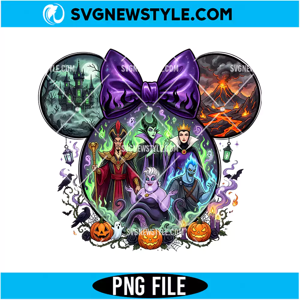 Cartoon Halloween Villains Png Digital Download | Spooky Season Villain Graphic 1 Cartoon Halloween Villains Png