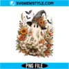 Floral Boho Ghost PNG