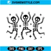 Dancing Skeletons Halloween SVG Digital Download | Spooky Season Cut File 2 Dancing Skeletons Halloween SVG