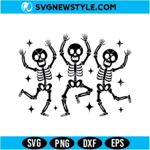 Dancing Skeletons Halloween SVG