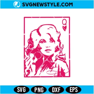 Dolly Parton Queen of Hearts Cropped Svg
