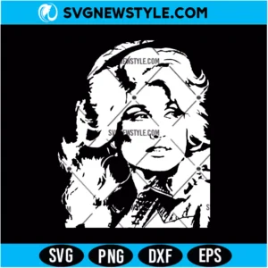 Dolly Parton Stencil Svg