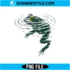 Cute Frog Swimming PNG Digital Download | Vintage Pond Life Animal Graphic 3 Cute Frog Swimming PNG